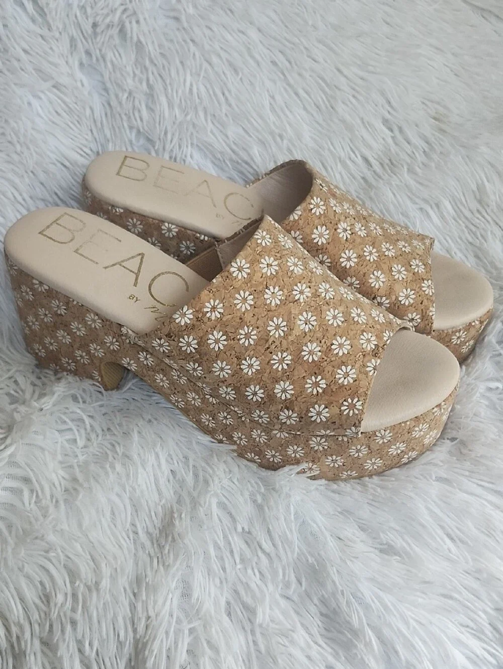 BEACH by Matisse Womens Terry Floral Platform Clog Dress Sandals Size 9 Heel 3